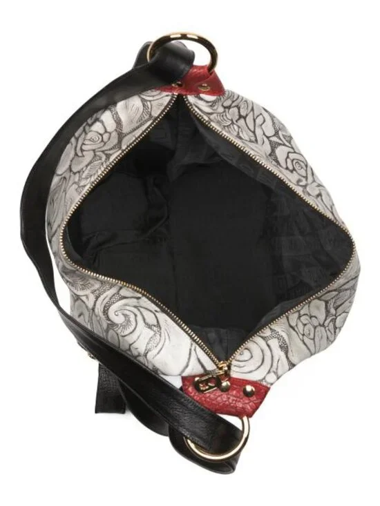 MARINO ORLANDI Made In Italy Leather Flower Backpack - Picture 2 of 6